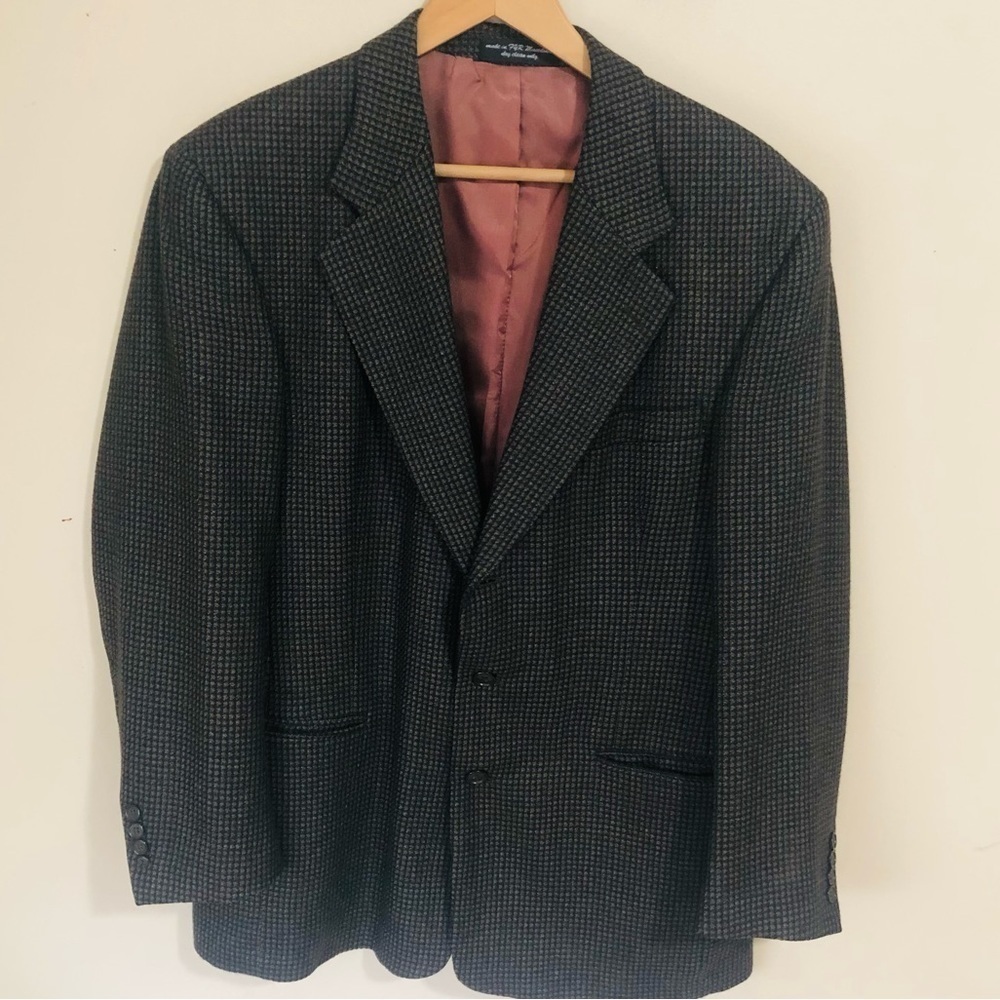 Gianfranco Ruffini Lambswool Herringbone Blazer